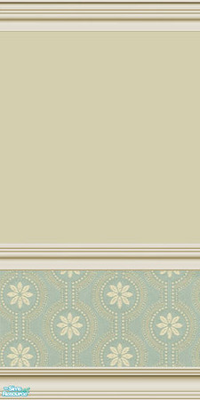 Sims 2 — Turquoise Wallpaper Set - 2 by Euterpe — Beautiful turquoise and beige wallpaper set.