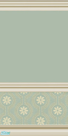 Sims 2 — Turquoise Wallpaper Set - 1 by Euterpe — Beautiful turquoise and beige wallpaper set.