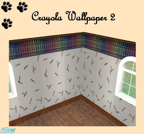 Sims 2 — Brown Crayola Nursery - Crayola Wallpaper 2 by MinnieMinPin — 