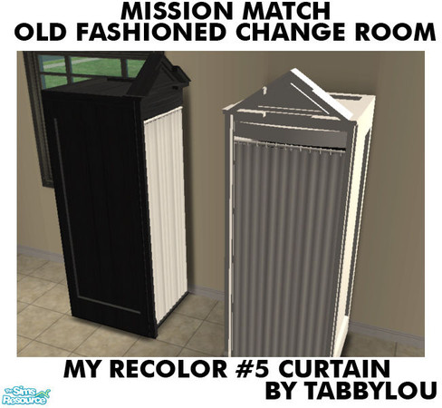 Sims 2 — TL - MM OldFashionedChangeRm Recolor05Curtain by TabbyLou — My Recolor #5 Curtain for Booth in Recolors of Base