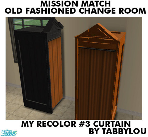 Sims 2 — TL - MM OldFashionedChangeRm Recolor03Curtain by TabbyLou — My Recolor #3 Curtain for Booth in Recolors of Base