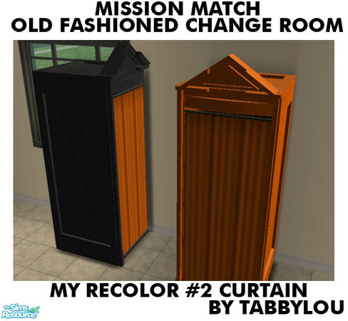 Sims 2 — TL - MM OldFashionedChangeRm Recolor02Curtain by TabbyLou — My Recolor #2 Curtain for Booth in Recolors of Base