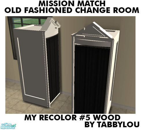 Sims 2 — TL - MM OldFashionedChangeRm Recolor05Booth by TabbyLou — My Recolor #5 Wood Booth in Recolors of Base Game, -