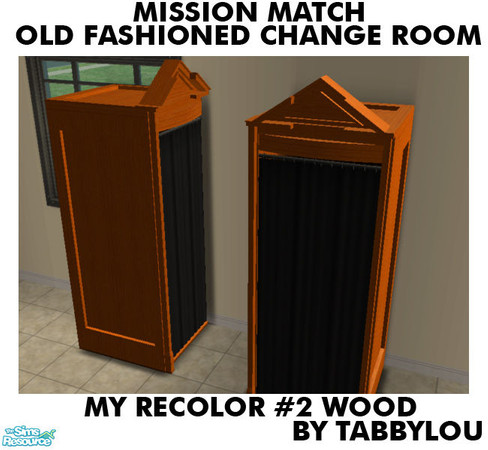 Sims 2 — TL - MM OldFashionedChangeRm MyRecolor02Booth by TabbyLou — My Recolor #2 Wood Booth in Recolors of Base Game, -