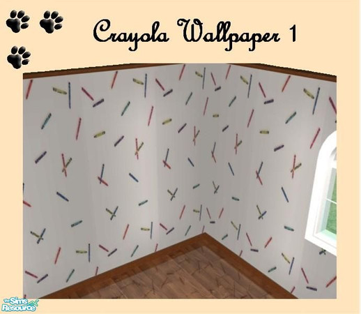 Sims 2 — Mint Crayola Nursery - Crayola Wallpaper 1 by MinnieMinPin — 