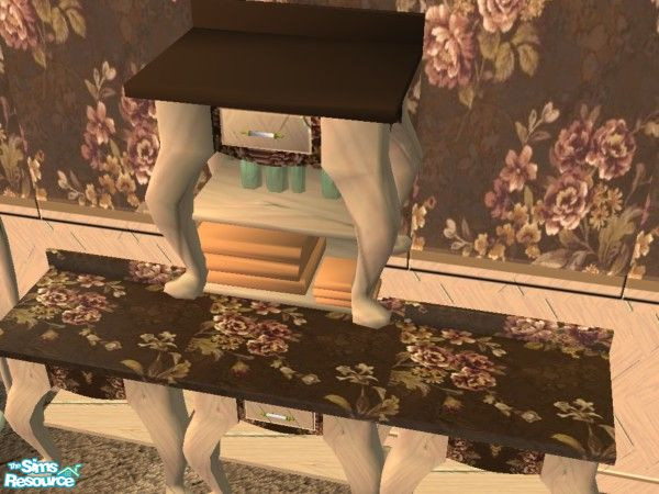 Sims 2 — Fancy Bath - Copper Roses -wall rack by ead425 — 