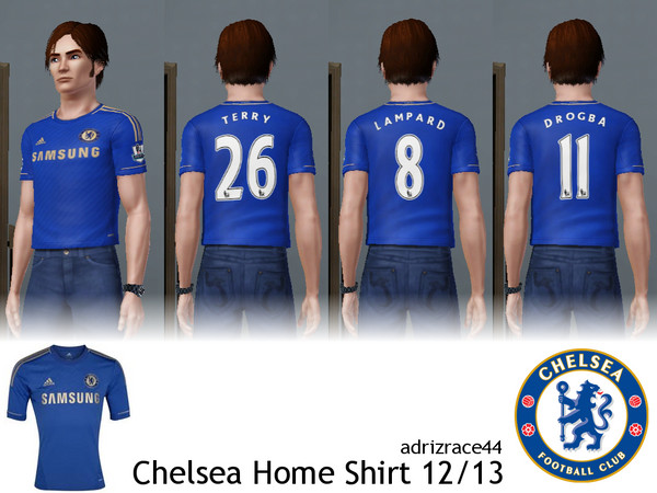 Sims 3 — Chelsea Home Shirt 12/13 by adrizrace44 — This is my Chelsea Home Shirt for the 2012-2013 season. Chelsea have