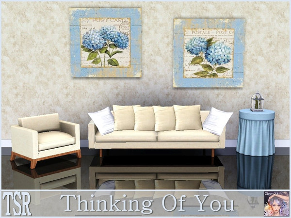 Sims 3 — Thinking Of You by ziggy28 — Two beautiful paintings by the artist Daphne Brissonnet. One file two paintings.