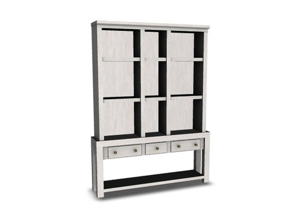 Sims 3 — Whitewood Home Office Cabinet by Lulu265 — Part of the Whitewood Home Office with 12 slots