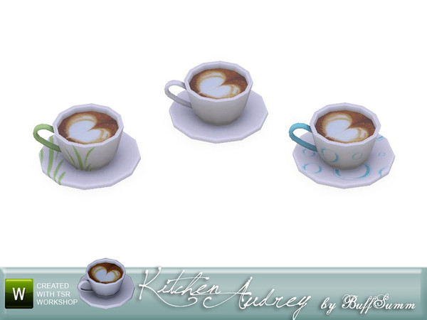 Sims 3 — Audrey Cup filled by BuffSumm — Decorative Addon matching the *Kitchen Audrey Set* Part of the *Audrey Series*