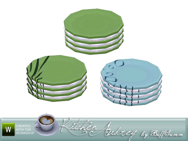 Sims 3 — Audrey Plate by BuffSumm — Decorative Addon matching the *Kitchen Audrey Set* Part of the *Audrey Series*