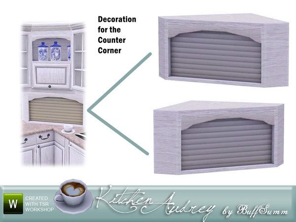 Sims 3 — Audrey Dekocorner by BuffSumm — Old-fashiond-look Decorative Corner for the Cornercounter. Matching the *Kitchen
