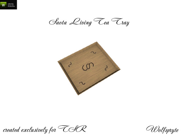 Sims 3 — Saota Living Tea Tray by wolfspryte — part of the Saota Living Collection new mesh created exclusively for TSR