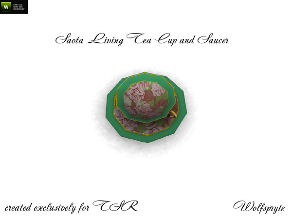 Sims 3 — Saota Living Tea Cup by wolfspryte — part of the Saota Living Collection new mesh created exclusively for TSR by