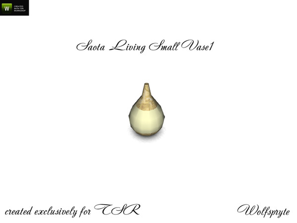 Sims 3 — Saota Living Vase 1 Small by wolfspryte — part of the Saota Living Collection new mesh created exclusively for
