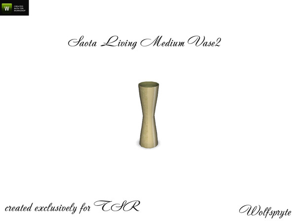 Sims 3 — Saota Living Vase 2 Medium by wolfspryte — part of the Saota Living Collection new mesh created exclusively for