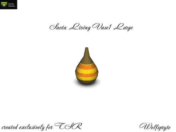 Sims 3 — Saota Living Vase 1 Large by wolfspryte — part of the Saota Living Collection new mesh created exclusively for