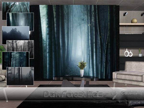 Sims 3 — Dark Forest Walls by Pralinesims — By Pralinesims