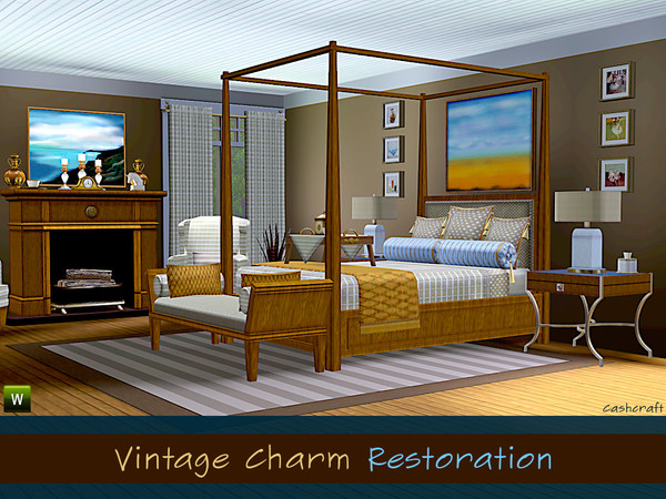 Sims 3 — Vintage Charm Restoration by Cashcraft — Vintage Charm Restoration is a bedroom set created from garage sale