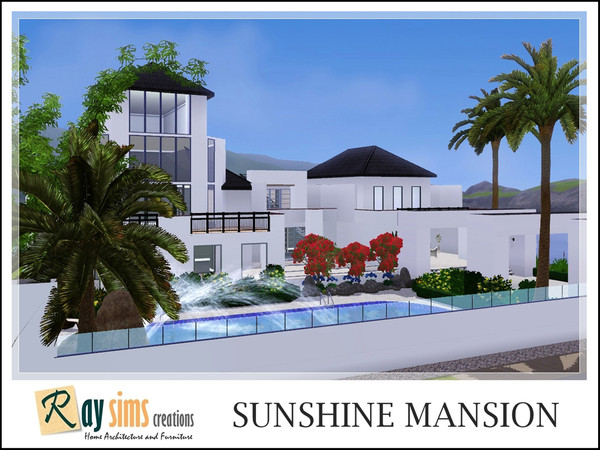 Sims 3 — Sunshine Mansion by TSR Archive — Specifications : Rooms : Main Floor : Bedroom, Livingroom, Bar, Dinningroom,