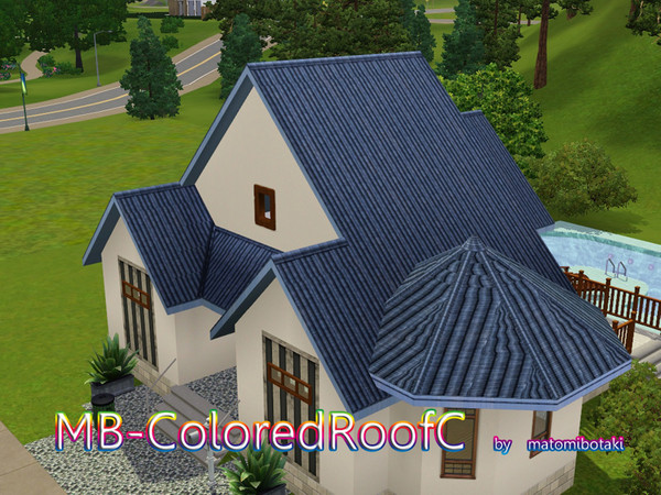 Sims 3 — MB-ColoredRoofC by matomibotaki — MB-ColoredRoofC, roof with new texture and color, by matomibotaki.