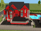 Sims 2 — Satans Space by blooker666 —  A big red house