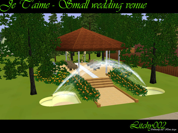 Sims 3 — Je T'aime - Small Wedding lot by Litchy002 — So it's time for your sim-lovebirds to get married, but they can't