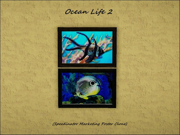 Sims 3 — Ocean Life 2 by weirdling2 — Decorate your home with a painting of the beauty of ocean wildlife!