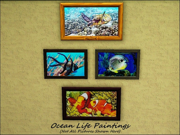 Sims 3 — Ocean Life Paintings by weirdling2 — For those of you who love the sea. :) These are some pictures that I found