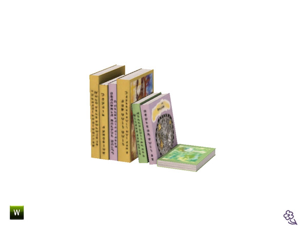 Sims 3 — Cottage Nursery Books by Flovv — A pack of kidbooks.