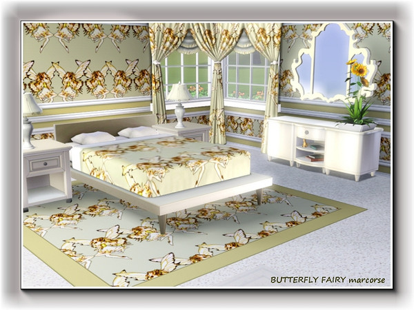 Sims 3 — Butterfly Fairy by marcorse — A pretty little golden haired, butterfly fairy in a horozintal pattern.