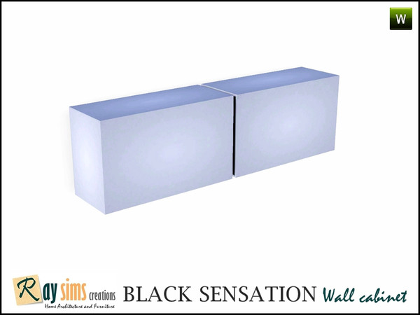 Sims 3 — Modern Black Sensation Wall Cabinet by RayDesign9 — 