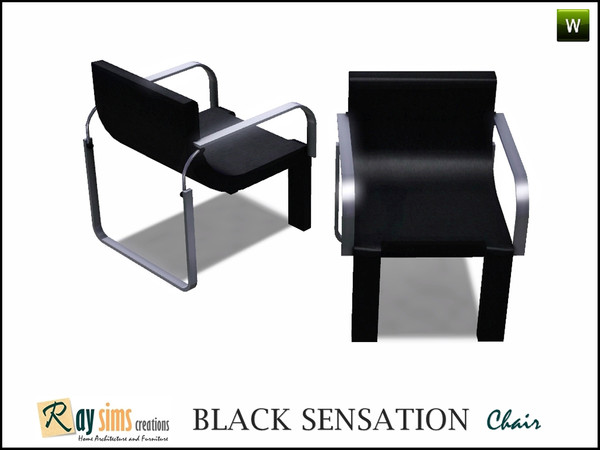 Sims 3 — Modern Black Sensation Living Chair by RayDesign9 —  