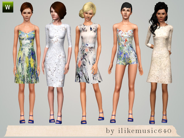 Sims 3 — Lady by ILikeMusic640 — a set of 5 outfits