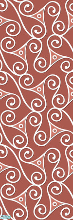 Sims 2 — Studio K Triangle Swirl - Burnt Coral by StudioKhagerks — 