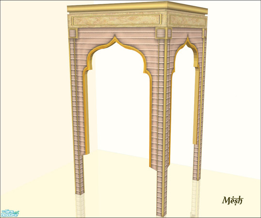 Sims 2 — Shrines of Agrabah - Medium - Corner by senemm — A set of 4 decorative and showy arabian style arches which can