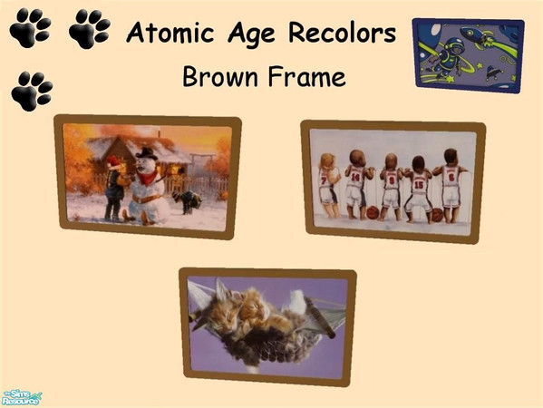 Sims 2 — Brown Atomic Age Frame by MinnieMinPin — 