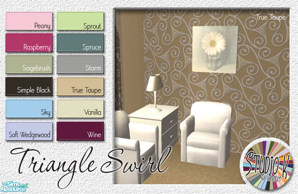 Sims 2 — Studio K Triangle Swirl_03 by StudioKhagerks — 