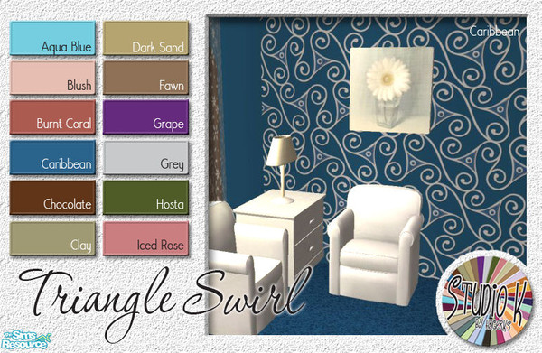 Sims 2 — Studio K Triangle Swirl_01 by StudioKhagerks — 