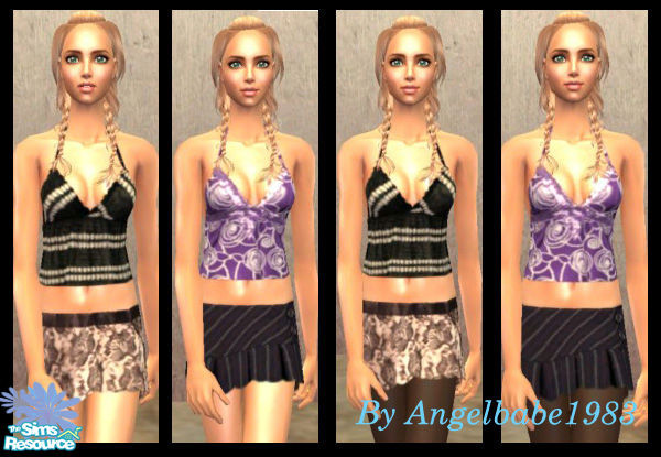Sims 2 — Sarah Set by Angelbabe1983 — Here is a set for your Female Adult Sims. It\'s a skirt and top, one with leggins