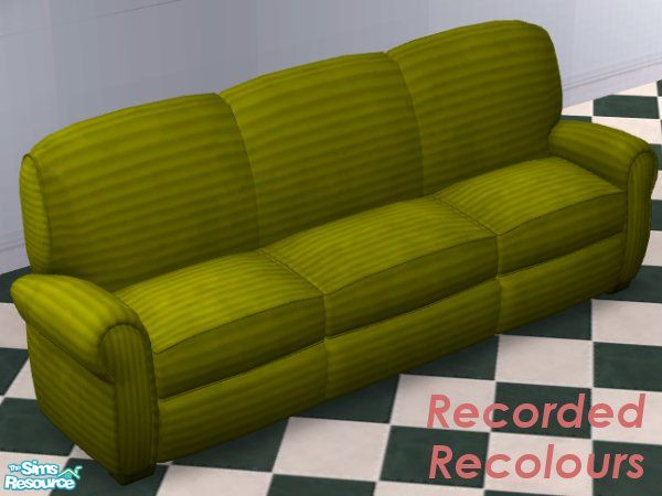 Sims 2 — Recorded Recolours - Yellow by eatatjoe90 — Yellow recolour for the \"Sofa by Club Destress\" item