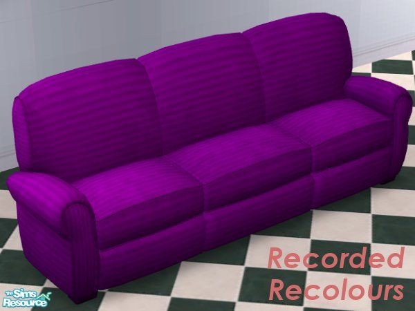 Sims 2 — Recorded Recolours - Purple by eatatjoe90 — Purple recolour for the \"Sofa by Club Destress\" item