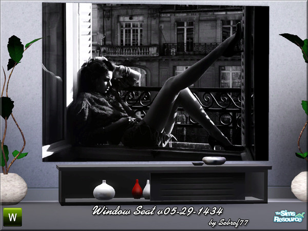 Sims 3 — Window Seat v05-29-1434 by sebrof772 — Title: Window Seat Category: Black and White Big Wall Art Photography