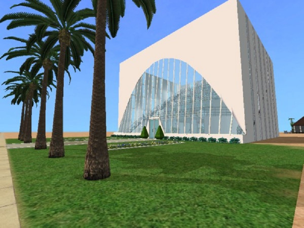 Sims 2 — Parabola Plaza by juhhmi — Modern building with great indoor activities: swimming pool, coffee shop, library and