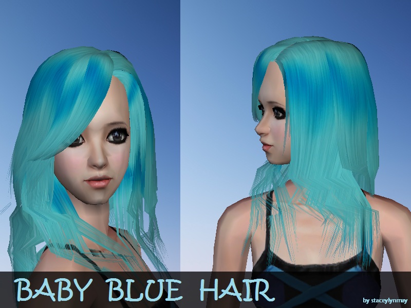The Sims Resource - Baby Blue Hair