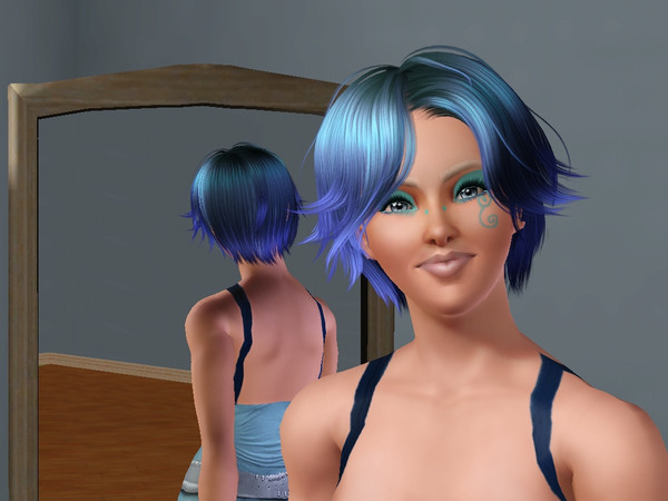 Sims 3 — Swirl Design Makeup by NyanNyan_Neko2 — [My first TSR Workshop creation!] This makeup can be found in-game under