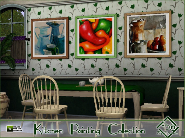Sims 3 — Kitchen Painting Collection by Devirose — For the kitchen,to adorn the walls and create harmony.-3 paints in 1