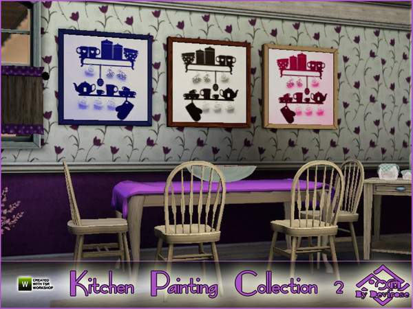Sims 3 — Kitchen Painting Collection 2 by Devirose — Pretty ornaments for your kitchen, this set of three paintings with