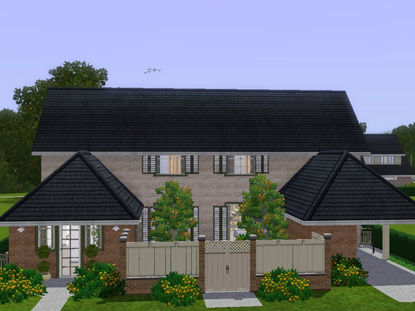 Sims 3 — Hugo by dorienski — A traditional house with a courtyard and stables for the horses. Downstairs is a spacious