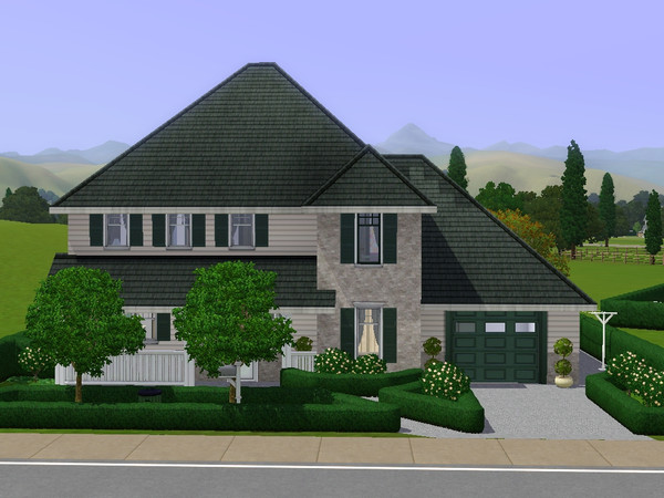 Sims 3 — Jai by dorienski — A traditional American house with an open-plan living, dining and kitchen area, separate